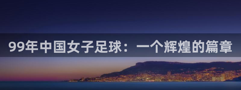 2006年世界杯冠军：99年中国女子足球：一个辉煌的篇章